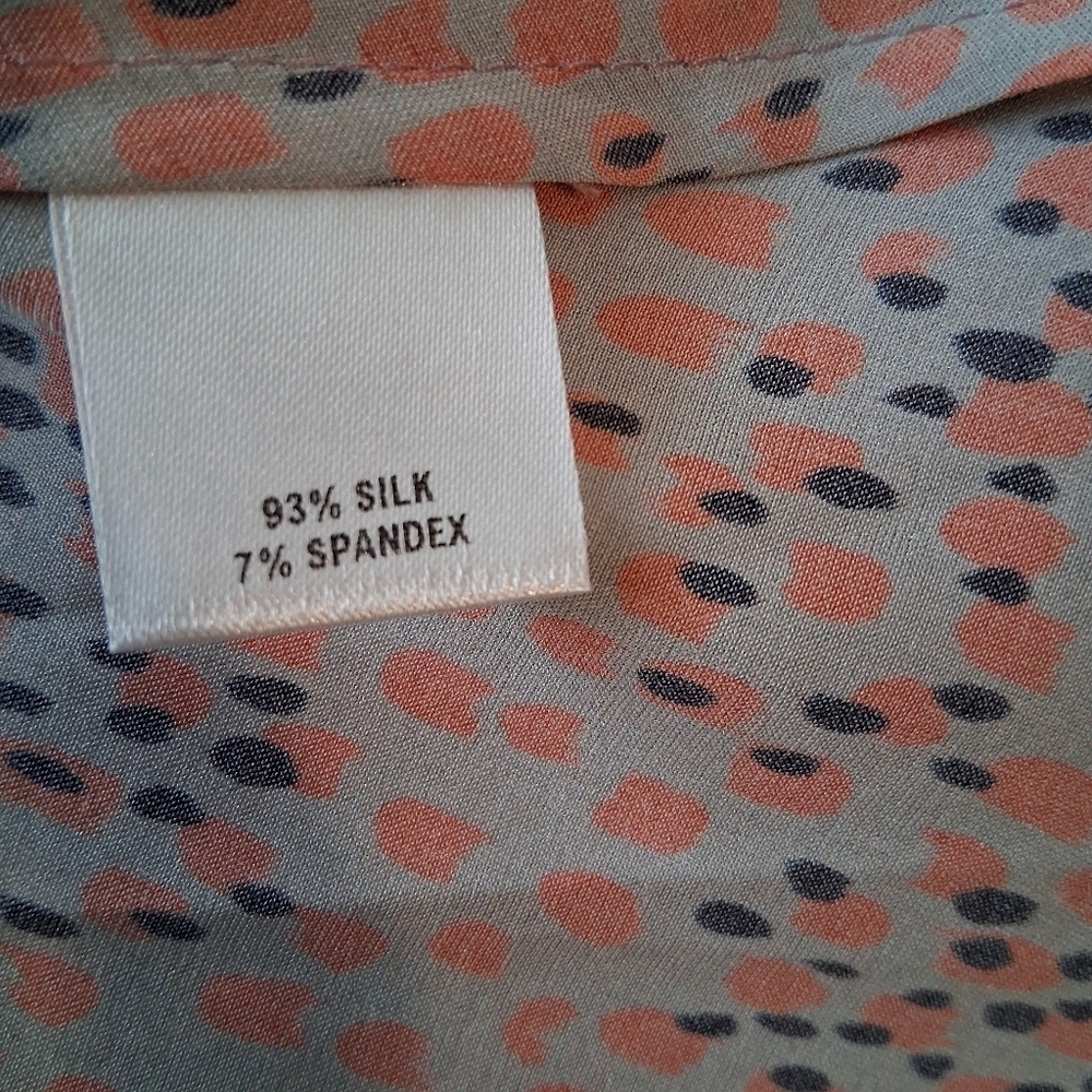 Tucker Stella Dress Paloma Spots Smocked Mock Neck Size Small - Picture 7 of 8